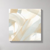 12x12" Sandy Tornado Trend Abstracte Kunst Beige Canvas Afdruk (Voorkant)