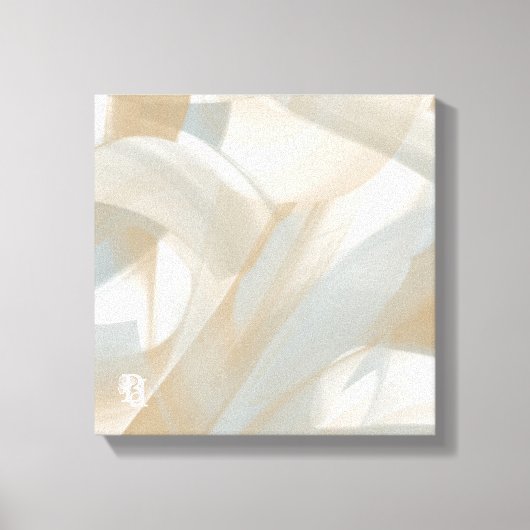 12x12" Sandy Tornado Trend Abstracte Kunst Beige Canvas Afdruk (Voorkant)