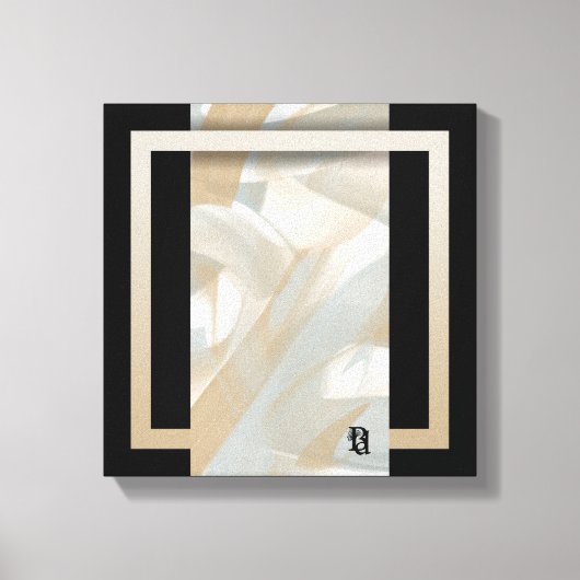 12x12" Sandy Tornado Trend Abstracte Kunst Beige Canvas Afdruk (Voorkant)