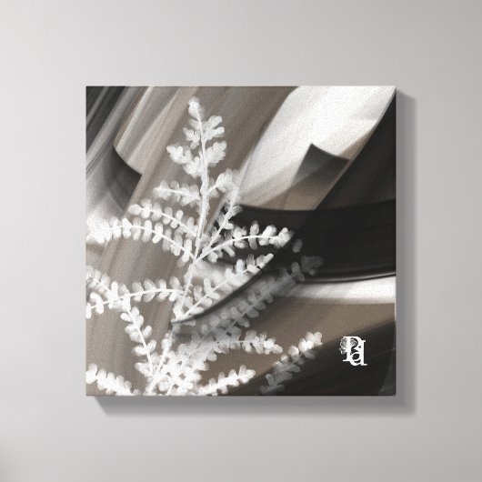 12x12" Terra’s Tender Whisper Abstract Brown Flowe Canvas Afdruk (Voorkant)