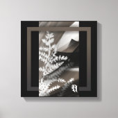 12x12" Terra’s Tender Whisper Abstract Brown Flowe Canvas Afdruk (Voorkant)