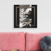 12x12" Terra’s Tender Whisper Abstract Brown Flowe Canvas Afdruk (Insitu (Woonkamer))