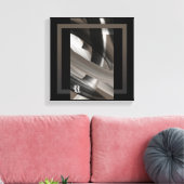 12x12" Terra’s Tender Whisper Abstract Brown Flowe Canvas Afdruk (Insitu (Woonkamer))