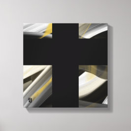 12x12" Trend Abstract Art Canvas Black White Gold