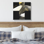 12x12" Trend Abstract Art Canvas Black White Gold Afdruk (Insitu (Slaapkamer))
