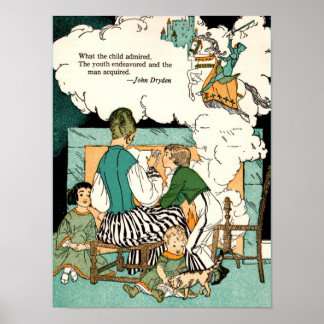 12x16 Poster met illustratie van  kinderen