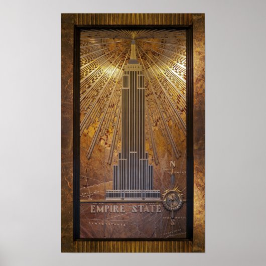 12x20 Empire State Building Poster Print (Voorkant)