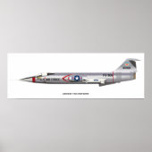 12x36 Lockheed F-104 Poster Startjager (Voorkant)