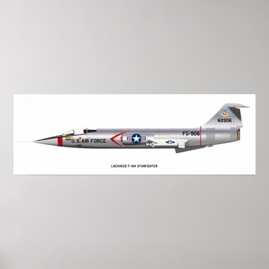 12x36 Lockheed F-104 Poster Startjager (Voorkant)