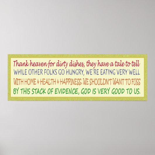 12x36 Poster - Keukendecor (Voorkant)