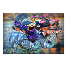 12x8 Surreal Paintball-afdrukken