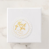 12x Slanke REAL GOLD FOIL Bedankt BAPTISME Bedankjes Labels (Met doos)