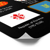 1300 AD-vlaggen van de wereld Poster (Hoek)