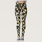 13025 gouden disco leggings (Voorkant)