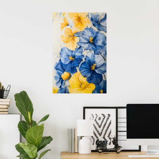 1304 Bloemen Poster (Thuiskantoor)