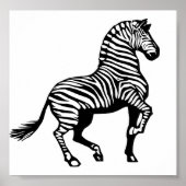 1308759321_Vector_Clipart Zebra wild Poster (Voorkant)