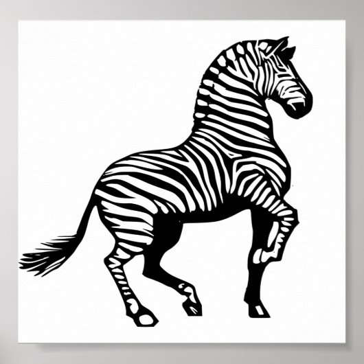 1308759321_Vector_Clipart Zebra wild Poster (Voorkant)