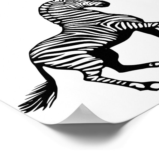 1308759321_Vector_Clipart Zebra wild Poster (Hoek)