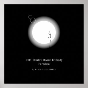 1308 Dantes Goddelijke Komedie Paradiso Minimalist Poster