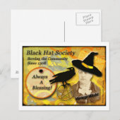 1308 Zwarte Pet Society Post Kaart (Voorkant / Achterkant)