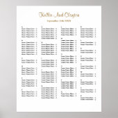 130 Eenvoudige Trouwstoelindeling Poster (Voorkant)