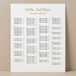 130 Eenvoudige Trouwstoelindeling Poster