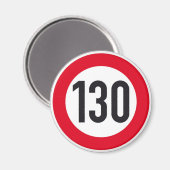 130 kph Autobahn snelweg bewegwijzering magneet (Voorkant / Achterkant)
