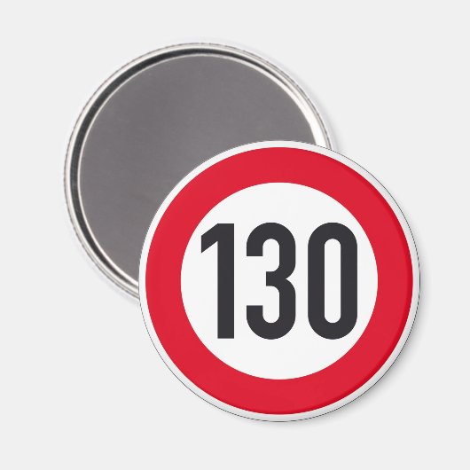 130 kph Autobahn snelweg bewegwijzering magneet (Voorkant / Achterkant)