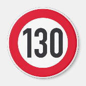 130 kph Autobahn snelweg bewegwijzering magneet (Voorkant)