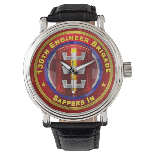 130e werktuigkundige brigade "Sappers in" Horloge (Voorkant)