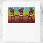 1312743176_Vector_Clipart Hawaiian Tiki mannen Rechthoekige Sticker (Tas)