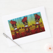 1312743176_Vector_Clipart Hawaiian Tiki mannen Rechthoekige Sticker (Envelop)