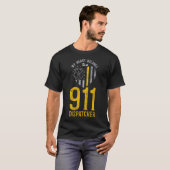 1314 Dispatcher Dunne gouden lijn waar mijn hart t T-shirt (Voorkant volledig)