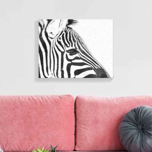 1318-Zebra Canvas Afdruk (Insitu (Woonkamer))