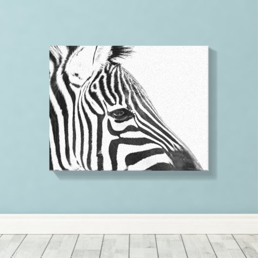 1318-Zebra Canvas Afdruk (Insitu (Houten vloer))
