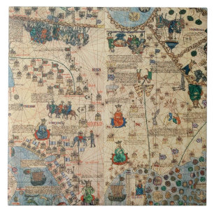 131-0058260/1 Catalaanse atlas: Detail of Asia, do Tegeltje
