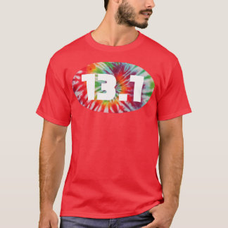 131 mijl halve marathon stropdas kleurstof t-shirt