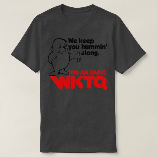1320 WKTQ Pittsburgh Retro-defect radiostation T-shirt (Design voorkant)