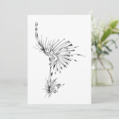 132 Black White Abstract Tribal Tattoo Art Bedankkaart (Staand voorkant)