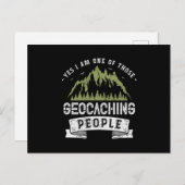 132.Ja, ik ben een van die geocaching-mensen Aankondigingskaart (Voorkant / Achterkant)