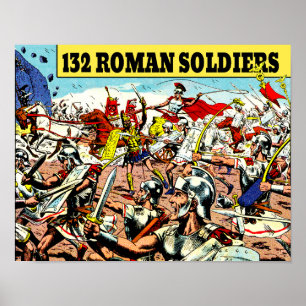 "132 Romeinse soldaten" herstelde Vintage Poster