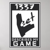 1337 Leet rating Poster (Voorkant)