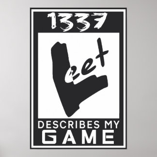 1337 Leet rating Poster