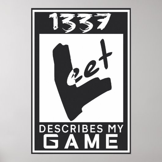 1337 Leet rating Poster (Voorkant)