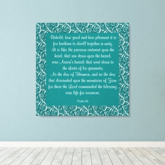 133 psalm canvas afdruk (Insitu (Houten vloer))