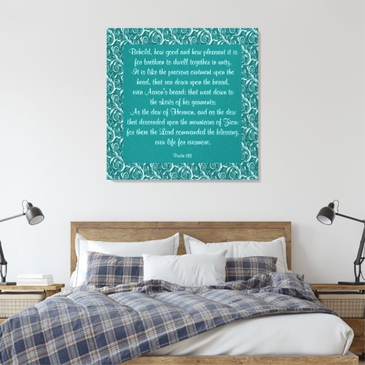 133 psalm canvas afdruk (Insitu (Slaapkamer))