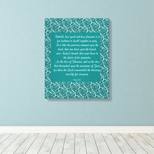 133 psalm canvas afdruk (Insitu (Houten vloer))
