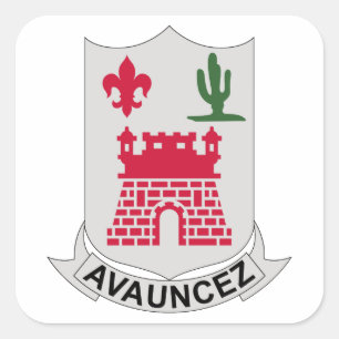 133e infanterieregeling vierkante sticker