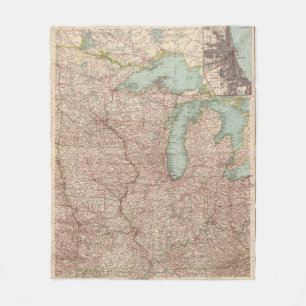 13435 Mich, Wis, Minn, Ia, Mo, Ill, Ind, Ky Fleece Deken