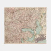 13435 Mich, Wis, Minn, Ia, Mo, Ill, Ind, Ky Fleece Deken (Voorkant (Horizontaal))